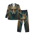 thumbnail image 1 of Fotbe Vintage Pattern Fox Pijama de Hombre con Estampado de Manga Larga, Conjunto de 2 Piezas, Ropa de Dormir Suave y Cómoda con Bolsillos-XX-Large, 1 of 7