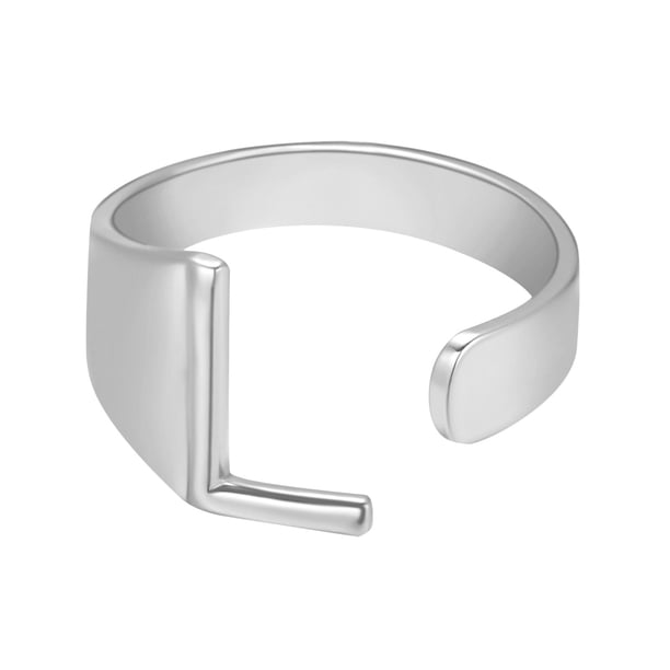 Anillos para mujer, regalos para mujer, anillo de pareja de moda, anillo abierto con veintiséis letras en inglés, joyería para pareja, anillo con letras