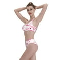 thumbnail image 5 of Kdxio Breast Cancer Pink Ribbons Awareness for Womens High Waisted Bikini Top Sports Style Two Piece Bathing Suits, 5 of 7