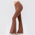 thumbnail image 4 of JMKQLZ Fashionable Women's Solid Color High Waisted Flared Pants With Raised Hips And Wide Legs, 4 of 6
