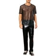 thumbnail image 2 of INSPIRE CHIC Sheer Sequin t Shirt for Men's Shiny Short Sleeve Tee Club Party Metallic Glitter T-Shirt M Black, 2 of 4