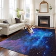 thumbnail image 2 of Starry Sky Area&nbsp;Rug 6x9ft Blue Sky Shinny Stars Romantic Modernism Non-Slip&nbsp;Washable Square&nbsp;Rugs Soft Felt Indoor Floor Mat for Bedroom Kitchen Living Room Bathroom, 2 of 9
