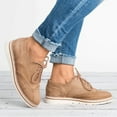 thumbnail image 2 of Fesfesfes Flats Shoes for Women Round Toe Vintage Solid Color Round Toe Up Flat Heel Shoes 43(9.5), 2 of 5