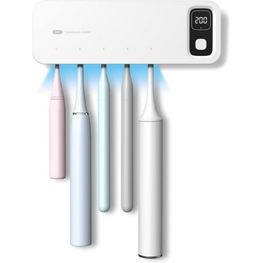 Toothbrush Sanitizer UVC Germicidal Protection, Rechargeable Wall Mounted With Fan Drying Function, Automatic Sterilization Kills 99.99% Of Germs For Home And Travel