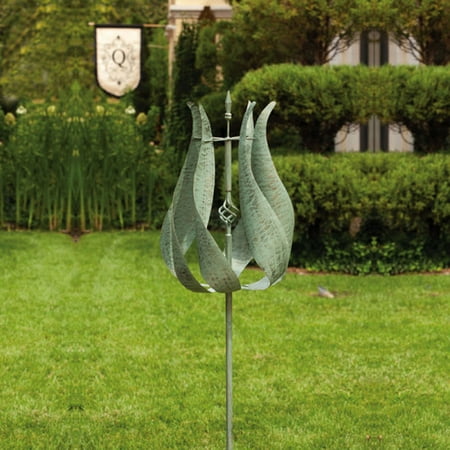 Tulip Powder Coated Metal Kinetic Garden Art