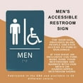 thumbnail image 6 of ADA CENTRAL SIGNS - 6"X9" Womens Accessible Restroom Sign - ADA Compliant Tactile Graphics Grade 2 Braille Text Wall Signs - Bathroom Door Placard Double Sided Tape Wheelchair Handicap Rest Room Sign, 6 of 7