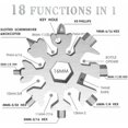 thumbnail image 2 of Outil Multi-Usage Flocon de Neige 18 en 1, Argent, 2 of 4