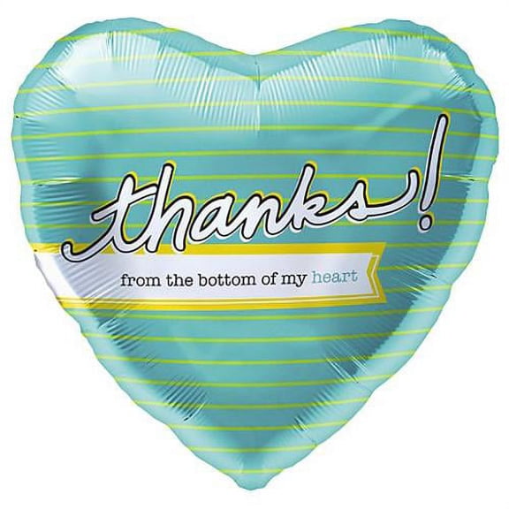LOONBALLOON Sentiments Balloons, 18″ BOTTOM HEART THANKS