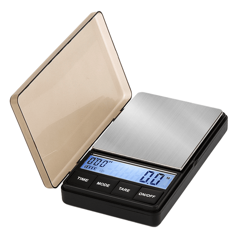 Espresso Scale with Timer Small & Thin Travel Coffee Scale, Mini Digital  Scale Grams and Ounces with Large Backlit LCD Stainless Steel Pocket Food  Scale Drip Tray Pulling Scale 