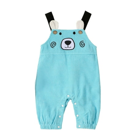 

TAIAOJING Baby Romper Jumpsuit Boys Cartoon Suspender Bear Girls Printed Girls Romper&Jumpsuit Onesie Outfit 3-6 Months