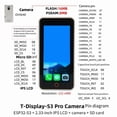 thumbnail image 4 of 5MP OV5640 Camera T-Display-S3-Pro ESP32-S3 Touch Display 2.33inch LCD Development Board Sensor Module WiFi D,1 * LCD Development Board,White & Orange, 4 of 5