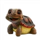 thumbnail image 1 of Adorno de resina para escritorio con forma de tortuga Micro para jardín, playa y hogar Figurita decorativa de tortuga con ojos grandes, 1 of 8