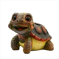 Turtle Garden Statue Outdoor Decor - Handcrafted Resin Turtle Sculpture for Yard, Patio, Backyard & Balcony - Unique Mother's Day Gift for Women & Mom