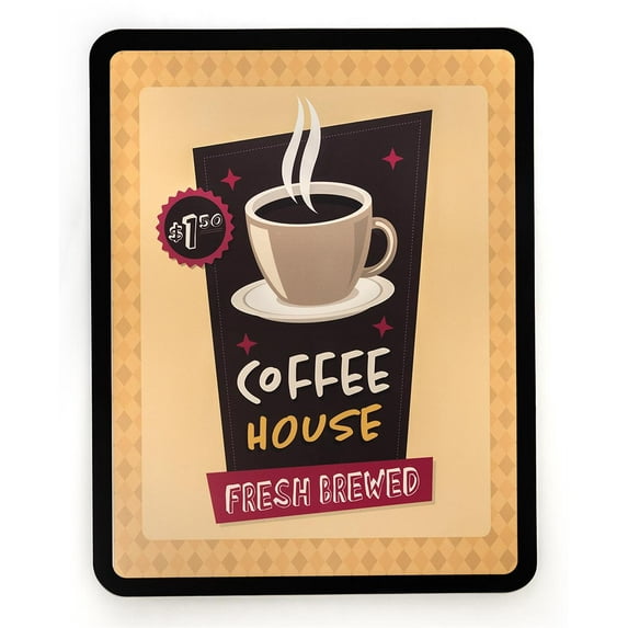 Displays2go Double Sided Window Poster Frames for 22" x 28" Graphics, Magnetic Lens – Black (WS2228BLK)