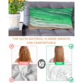 thumbnail image 3 of Green Coastal Beach Pillow Cases Cal King Size, Smooth Satin Pillowcase for Hair and Skin, Summer Nautical Oil Painting Decorative Cooling Bed Pillow Covers with Zipper, 20x40 Inches, 3 of 5