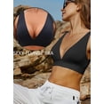 thumbnail image 2 of Women's Seamless Plunge Bra Deep V-Neck Wireless Comfort Bra Unlined Triangle Sporty Bras Ultra Light Soft Stretch Bralettes, 2 of 6