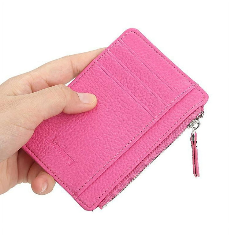 Credit/Debit Card Holder 11 Slot PU Leather Small Zipper Wallet for Men & Women,1pc