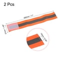 thumbnail image 2 of Uxcell Reflective Bands for Arm Wrist Ankle Leg 11x1.5 Inch Strip Wide for Cycling Running Walking Orange 2 Pack, 2 of 5