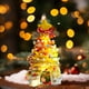 thumbnail image 1 of 10 in DIY handmade Lighted Mini Christmas Tree Small Desktop Christmas Tree With 20 LED Cones And Christmas Decorations, 1 of 6