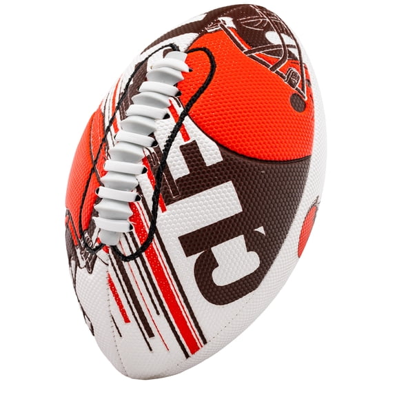 NFL Cleveland Browns Football - Youth Mini Football - 8.5" Football- SPACELACE Easy Grip Texture- Perfect for Kids !