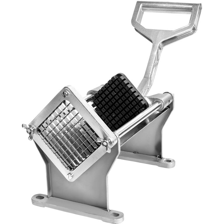 Zimtown Potato French Fry Fruit Vegetable Cutter Slicer Commercial Quality  W/ 4 Sizes Blades, Silver 