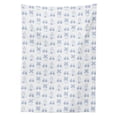 thumbnail image 3 of Ambesonne Bicycle Tablecloth Rectangular Table Cover, Dutch Ornament Drawings, 60"x84", White Night Blue, 3 of 4