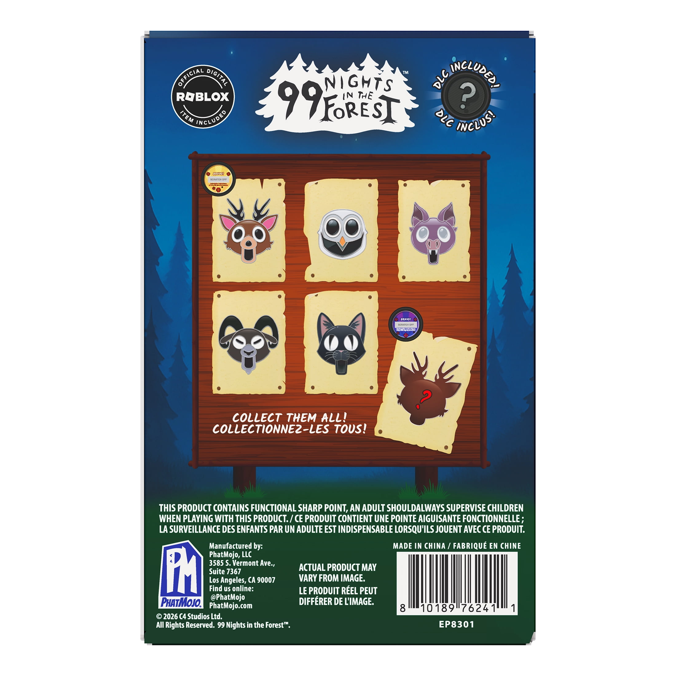 99 Nights in the Forest Collectible Pins with DLC