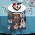 thumbnail image 4 of WYYP Cute Dogs Polyester Party Dinner Decoration Washable Napkins for Farmhouse Party Dining Table Decor 4 PCS, 4 of 7