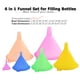 thumbnail image 2 of Juego de 6 embudos de plástico multiusos - Embudos para botellas de llenado de uso en la cocina - Juego de embudos pequeños - Mini/Pequeño//Grande - Grado alimenticio y sin BPA, 2 of 5
