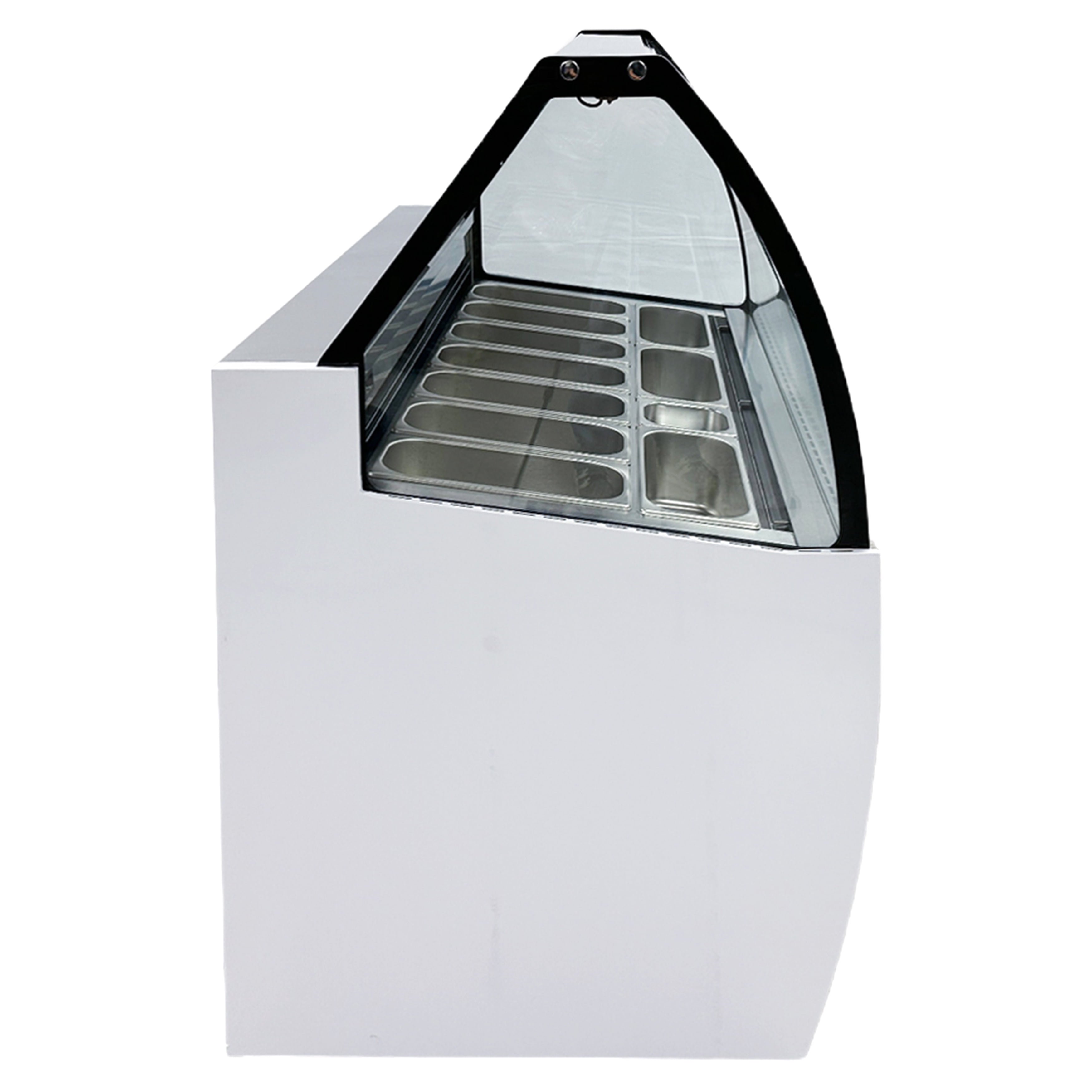 55.5 in. 10 Pan Gelato Display Freezer, Ice Cream Display Freezer, Gelato Showcase Dipping Cabinet NSF Certified
