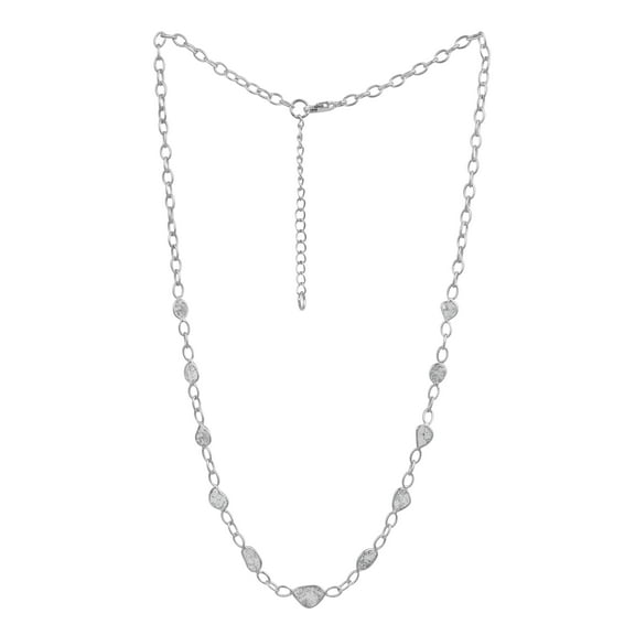 2.00 CTW Natural Diamond Christmas gift 925 Sterling Silver Slice Diamond Necklace Jewelry