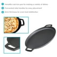 thumbnail image 3 of Sunnydaze Pre-Seasoned Round Cast Iron Griddle/Pizza Pan with Handles, 13.75", 3 of 7