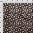 thumbnail image 3 of oneOone Polyester Spandex Black Fabric Floral Craft Projects Decor Fabric Printed By The Yard 56 Inch Wide, 3 of 4