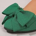thumbnail image 5 of Xiaoxatg Women's Casual Shoes Foreign Trade Large Size Bow Low Heel Breathable Fabric Boat Shoes for Everyday Use 7.5 Green, 5 of 9