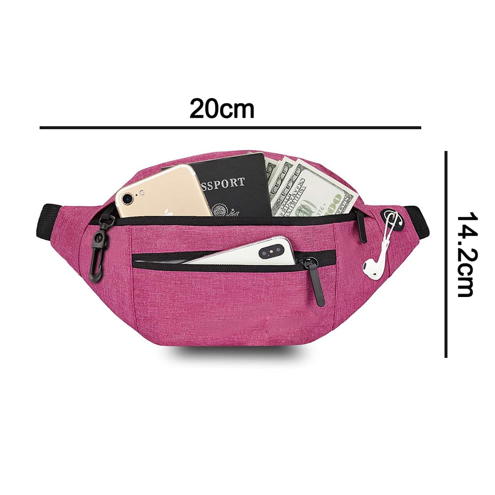 Large 3 zipper large capacity waist bag stall cashier bag sports running  chest bag mobile phone parts storage bag-for Enjoy Sports Festival Workout 