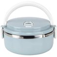 thumbnail image 1 of Lunch Box, Portable Stainless Steel Blue Thermal Insulated Rice Noddles Lunch Box Good Sealing Food Container with Air Hole, 1 of 7