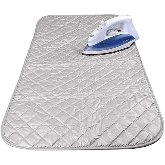Magnetic Ironing Mat Blanket Ironing Board Replacement,Iron Board Alternative Cover,Portable Travel Ironing Pad,Quilted Heat Resistant Ironing Pad Cover for Washer,Dryer,Table Top 33"X 19"