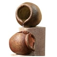 thumbnail image 5 of Three Jug and Pillar 35 1/2" High Large Rustic Indoor Outdoor Decor Faux Stone Floor Fountain Cascade Flow, 5 of 6