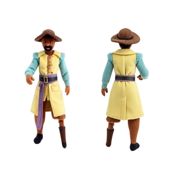 Back the Rooms Vintage Explorer Pirate Captain Clar Stuffed Action Doll with Wooden Peg Leg Collectible Tabletop Plush Doll,Back the Rooms Merch,Back the Rooms Plush Toys,10inch