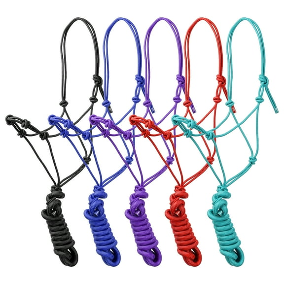 Yearling Cowboy Knot Halter & Lead  (Black)