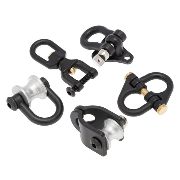 5 ganchos de remolque con hebilla para coche RC 1/10, camión y coche de escalada. Negro