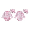 thumbnail image 4 of Okbabeha Baby Girls One Piece Swimsuit Zip Rash Guard with Hat Set Swimwear Ruffled Newborn Bathing Suit, 4 of 8