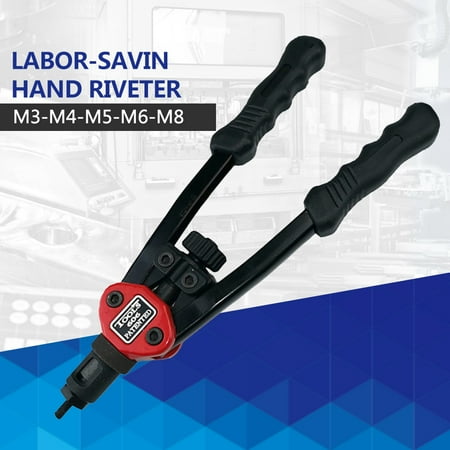 

Labor-savin Hand Riveter Rivet Nut Set Pull Riveting Machine With 90PCS Flat Head Rivet Nut Kit M3/4/5/6/8/10/12 Riveter Rivet Nut Set 3 type Option