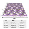 thumbnail image 3 of Honeii Violets Flowers Print Fleece Blanket - Throw Blanket for Bed, Sofa, Couch, Camping, and Travel , Microplush Ultra Soft Warm Blanket-60"x50", 3 of 7