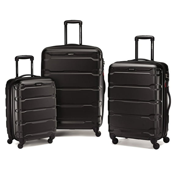 Samsonite Omni PC 3 Piece Hardside Spinner Set (Black)