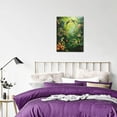 thumbnail image 4 of CozyNet Dense Rainforest Scene Alive With Parrots, Vines & Orchid Blooms Wall Art Prints With Frame Canvas Perfect for Living Room & Bedroom, Ready to Hang, Wall Decor 12"x16"in, 4 of 4