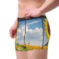 thumbnail image 2 of Xecao butterfly and sunflower Men's Underwear Boxer Briefs Pack - Your ComfortSoft, Moisture-Wicking, and Breathable Choice for Men's Underwear-Small, 2 of 5