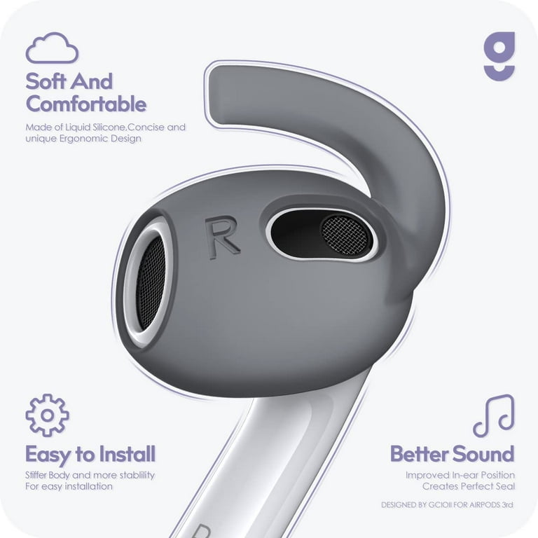 Pairs AirPods Ear Hooks Covers [Added Storage Pouch] Anti Slip