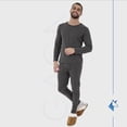 thumbnail image 2 of Pijama Suave Termica para Hombre Conjunto de 2 piezas Gris, 2 of 10