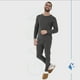 thumbnail image 2 of Pijama Suave Termica para Hombre Conjunto de 2 piezas Gris, 2 of 10